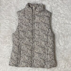 LOFT Animal Print Puffer Vest Size XXSP